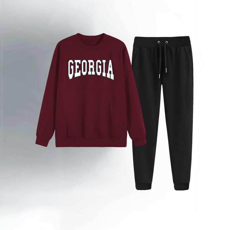 

Guys Letter Graphic Sweatshirt & Drawstring Waist Sweatpants, Multicolor