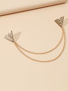 Chuỗi cổ áo thiết kế thư - Vàng - Xem 3