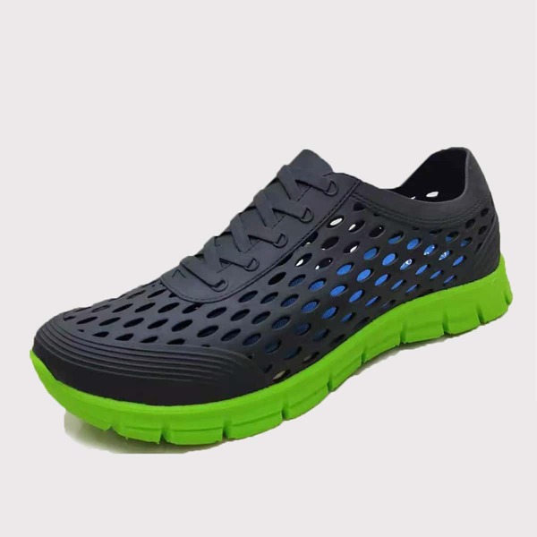 

Men Slip On Hollow Out Vented Clogs, Black
