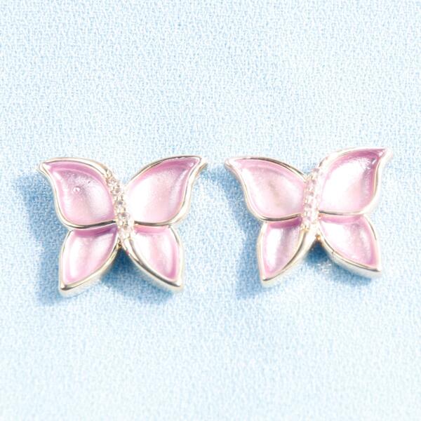 

Butterfly Stud Earrings, Pink