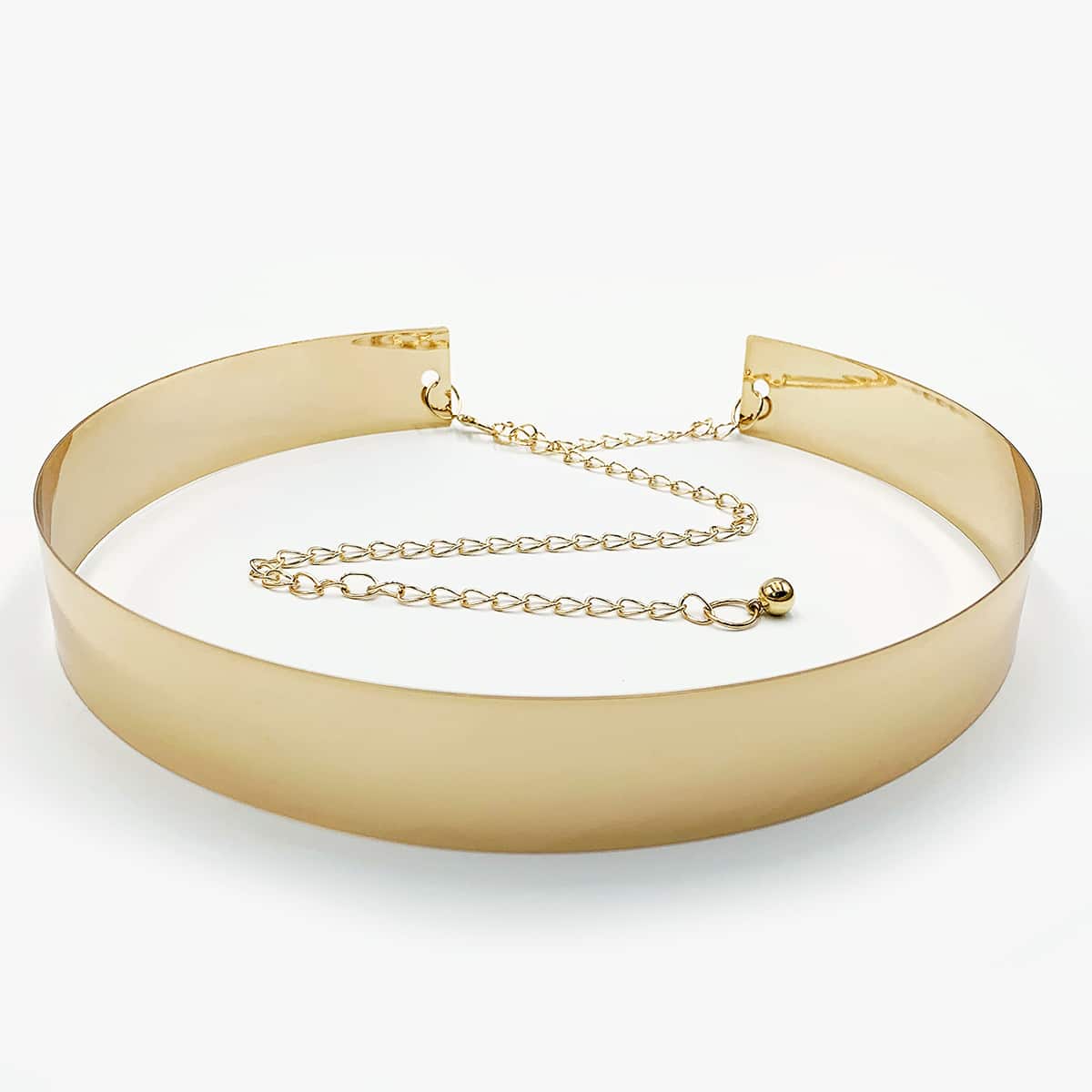 

Chain Linked Wide Belt, Gold
