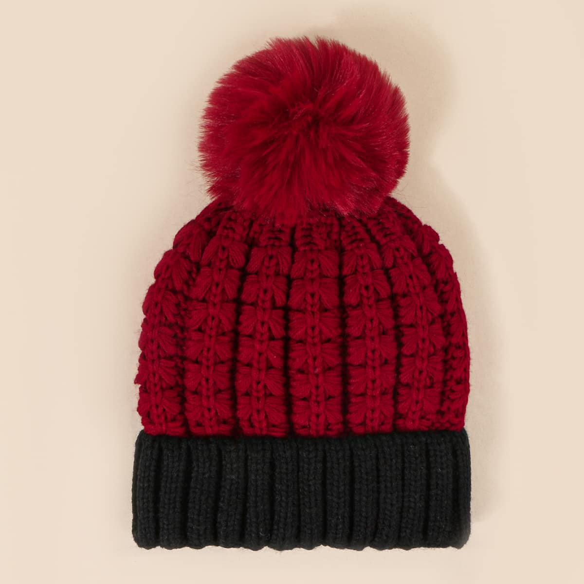 Image of Color Block Cuffed Beanie