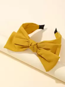 Bow Knot Hair Hoop - Yellow - View 1