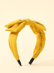 Bow Knot Hair Hoop - Yellow - View 2