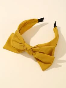 Bow Knot Hair Hoop - Yellow - View 3