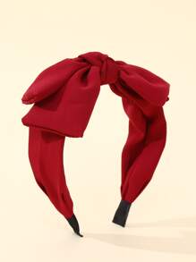 Plain Bow Hair Hoop Cute Flower Clip Valentine's Day Valentines,Hairband,Hair Hoop - Red - View 2