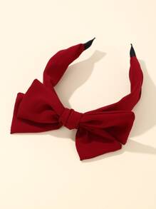 Plain Bow Hair Hoop Cute Flower Clip Valentine's Day Valentines,Hairband,Hair Hoop - Red - View 3