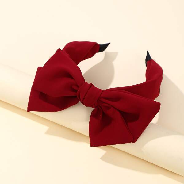 

Plain Bow Hair Hoop, Red