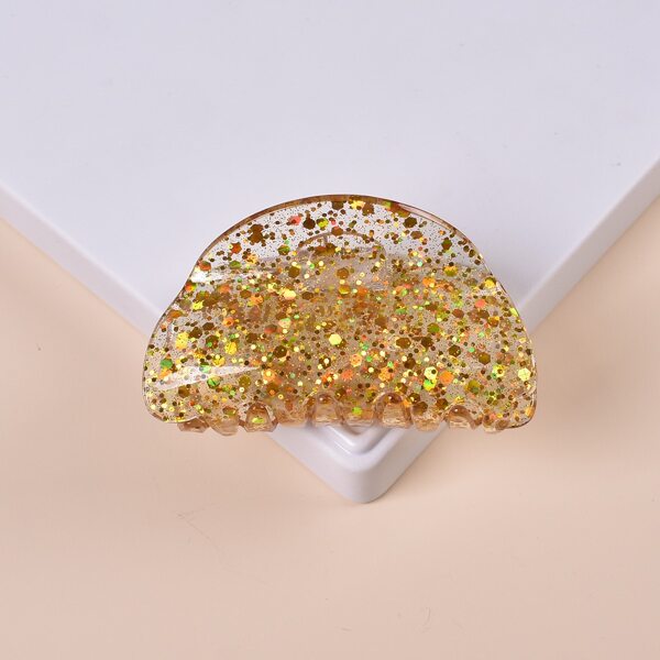 

Glitter Clear Hair Claw, Yellow clear