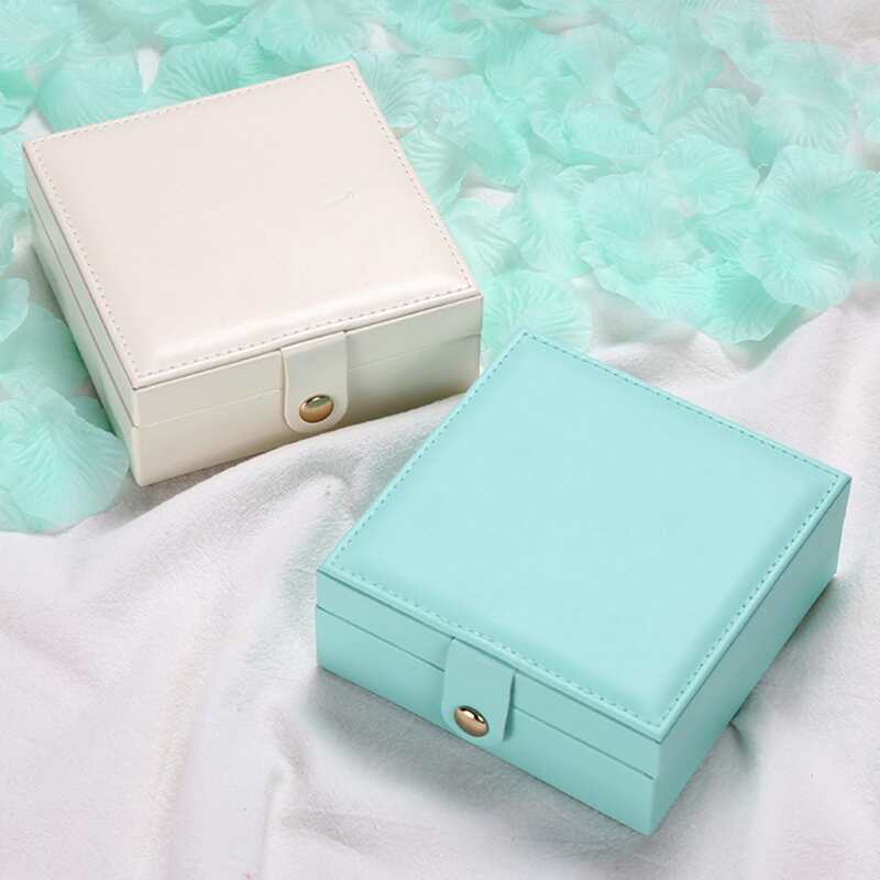 

1pc Solid Jewelry Storage Box, Multicolor