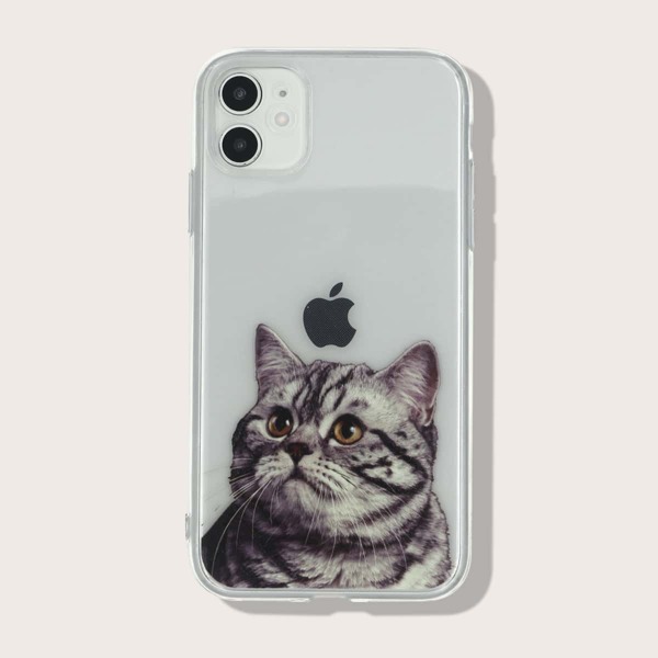 

Cat Print Clear iPhone Case