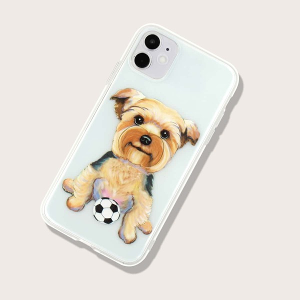 

Cartoon Dog & Football iPhone Case, Multicolor