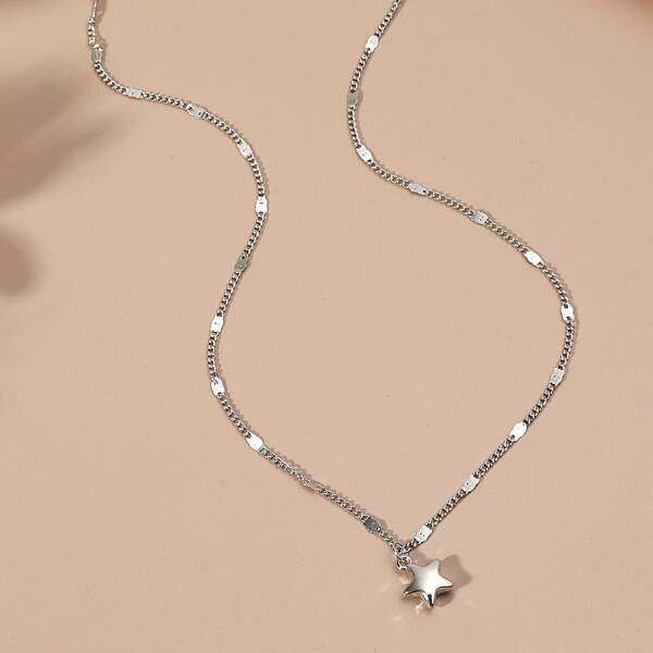 

Star Charm Necklace, Silver