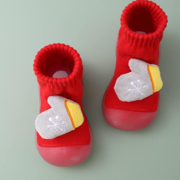 

Toddler Girls Cartoon Decor Knit Sneakers, Red