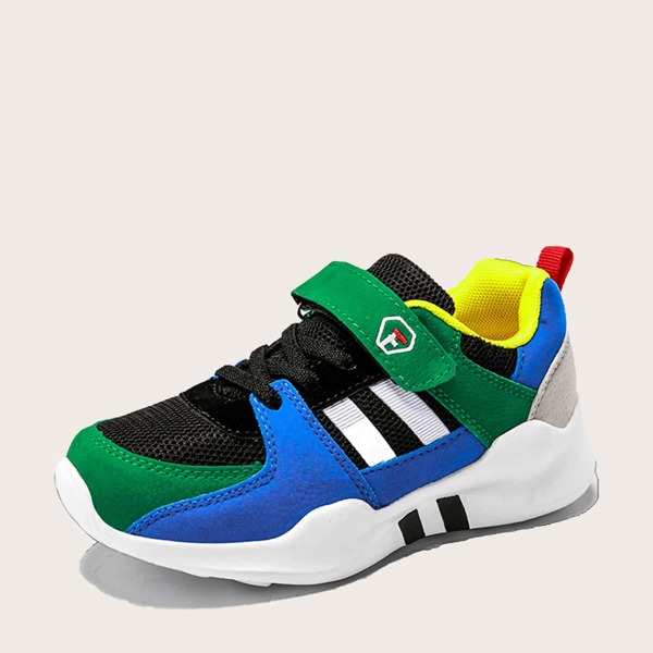 

Boys Color Block Velcro Strap Sneakers, Blue