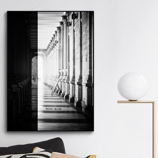 

Corridor Print Wall Painting Without Frame, Multicolor