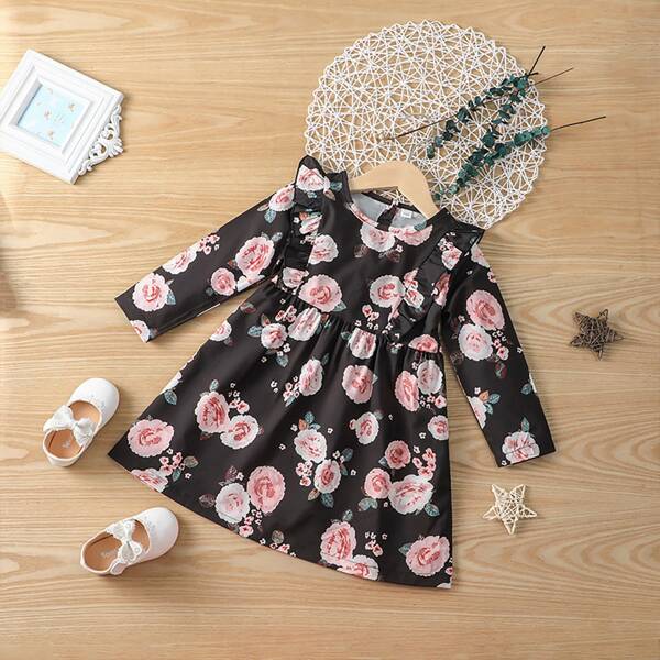 

Toddler Girls Allover Floral Ruffle Smock Dress, Multicolor
