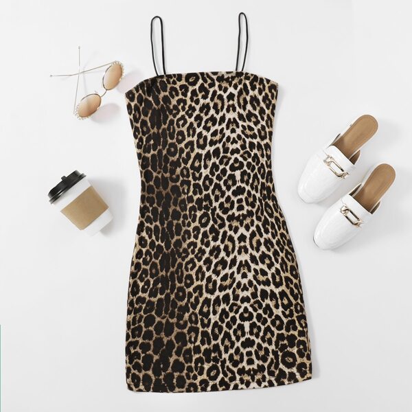 

Leopard Print Bodycon Dress, Multicolor