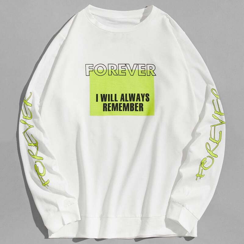 

Unisex Slogan Graphic Sweatshirt, White