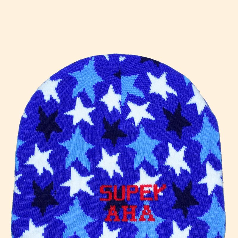 

Guys Star Knit Beanie, Royal blue