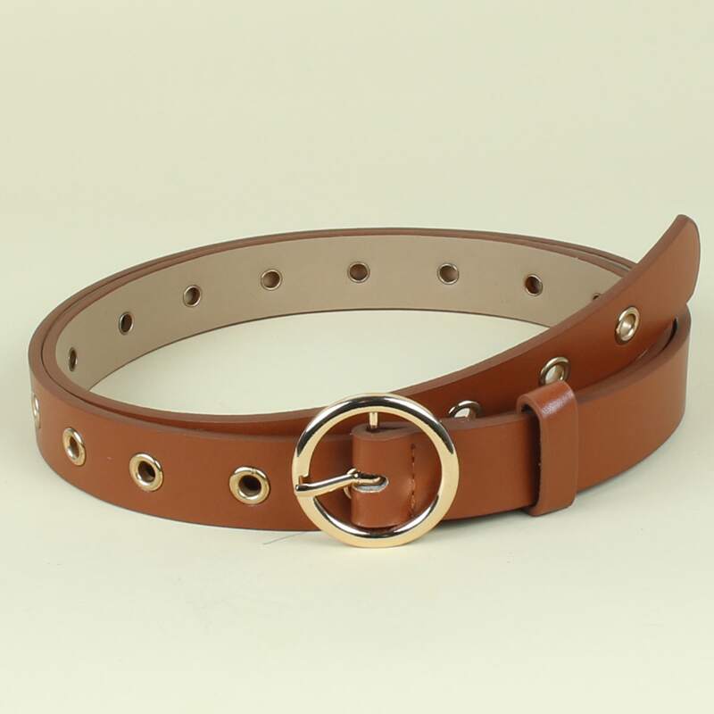 

Grommet Buckle Belt, Brown
