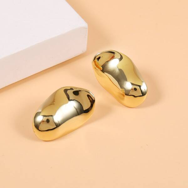 

Irregular Geo Stud Earrings, Gold