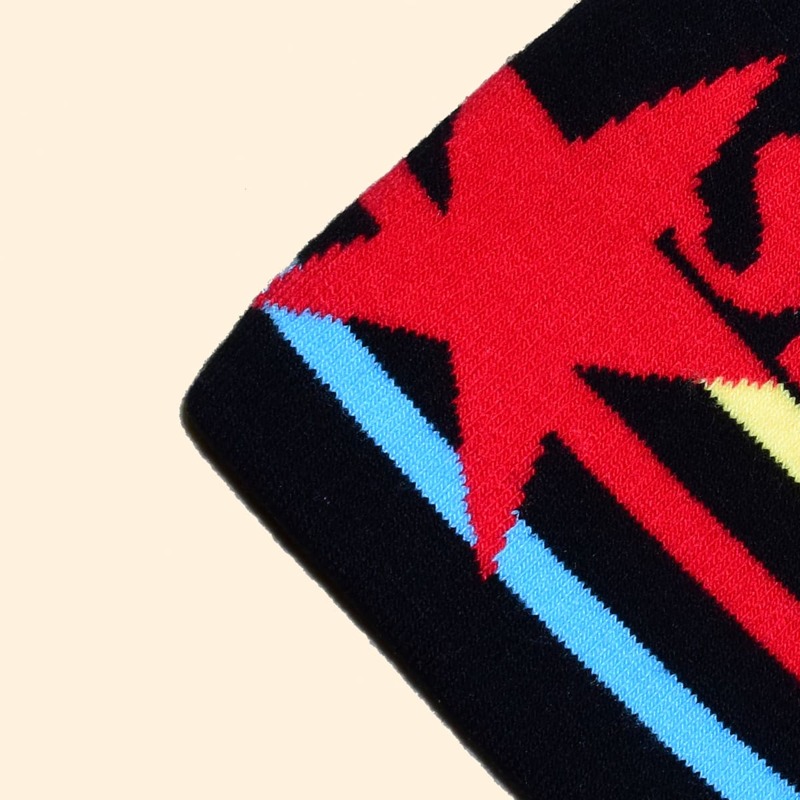 

Guys Star & Letter Knit Beanie, Black