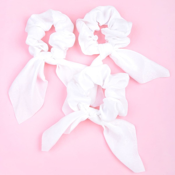 

3pcs Toddler Girls Knot Scrunchies, White