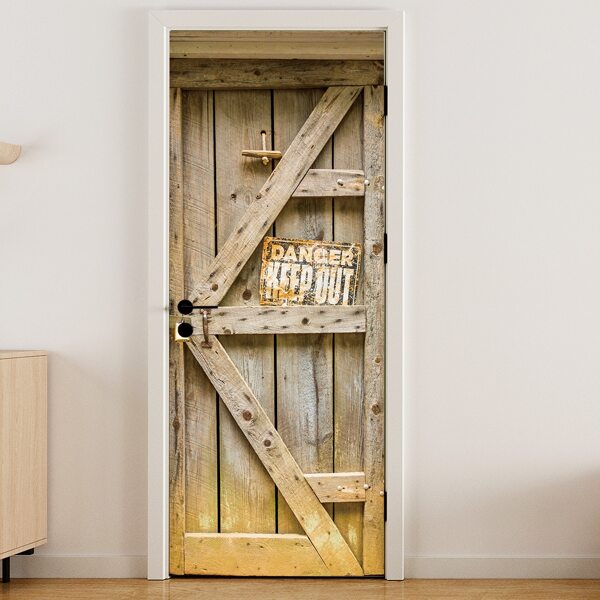 

1set Vintage Pattern Door Sticker, Multicolor