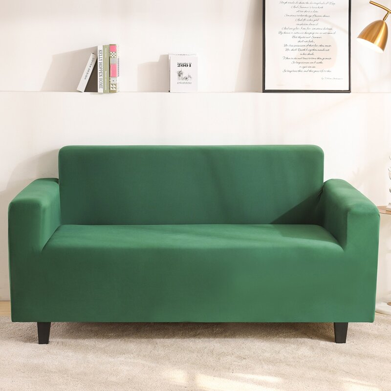 

Solid Color Stretchy Sofa Cover, Green