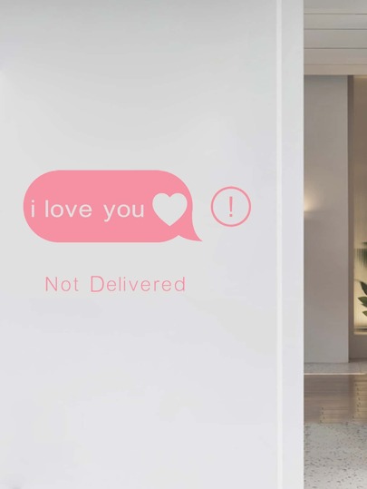 Adesivo murale con slogan