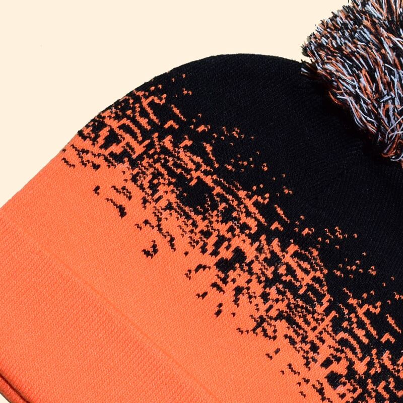 

Guys Letter Pom Pom Knit Beanie, Multicolor