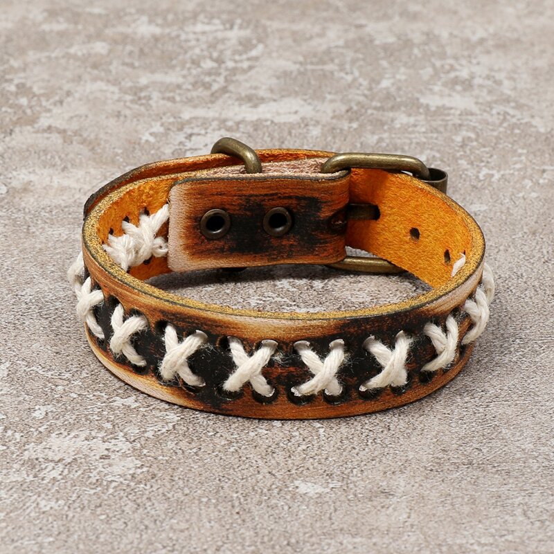 

Guys PU Leather Bracelet, Multicolor