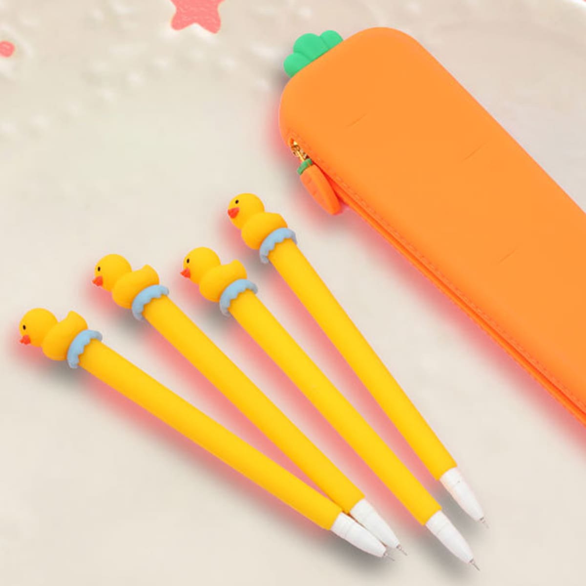 

1pc Cartoon Duck Gel Pen, Black