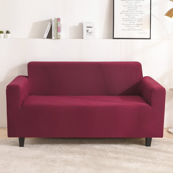 

Solid Color Stretchy Sofa Cover, Burgundy