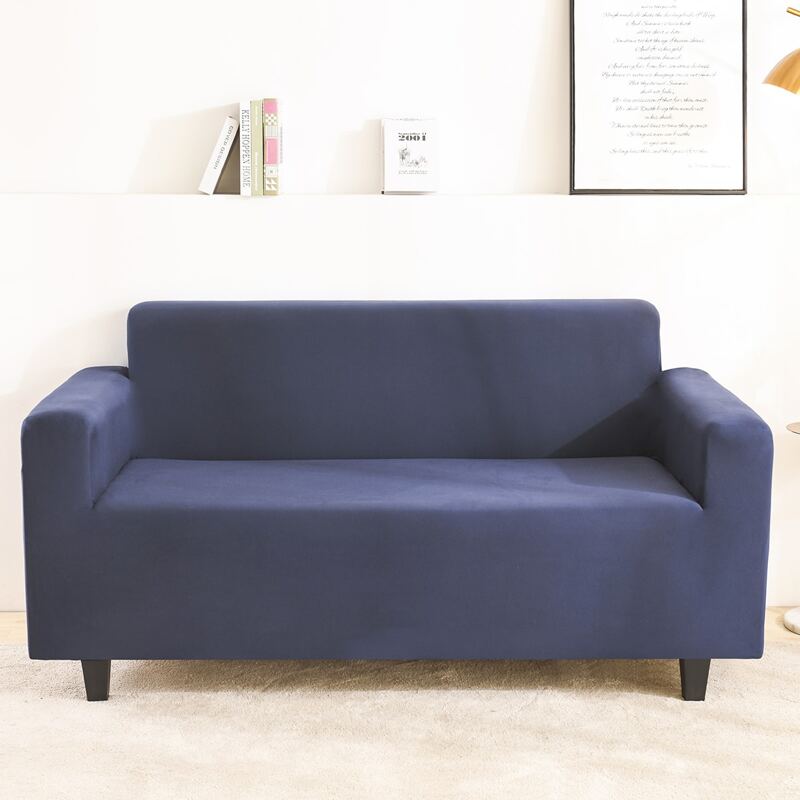 

Solid Color Stretchy Sofa Cover, Navy blue