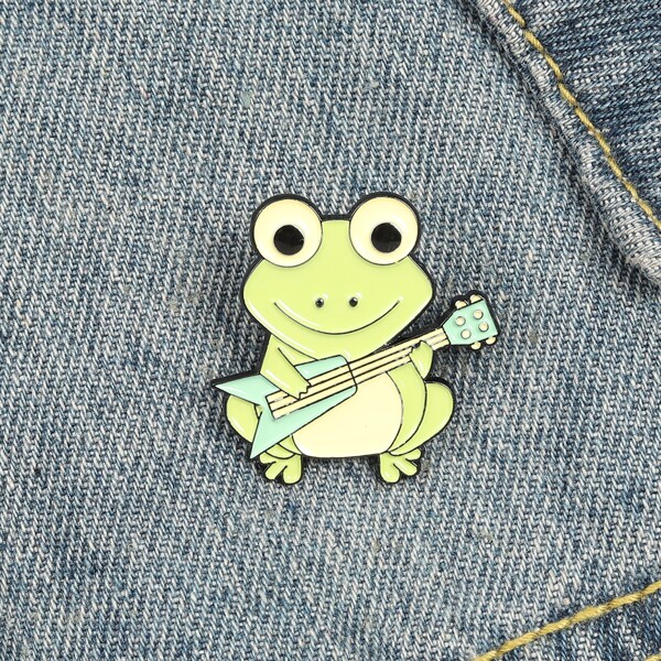 

Girls Frog Design Brooch, Green