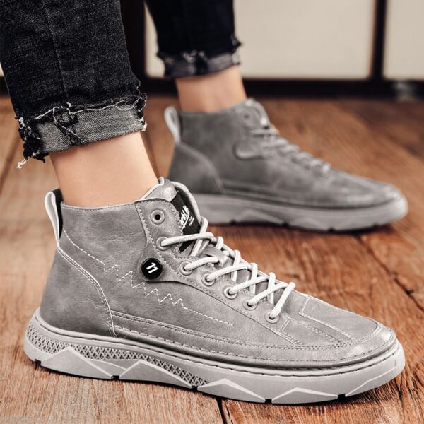 

Men High Top Skate Shoes, Grey