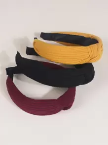 3pcs Girls Pleated Hair Hoop - Multicolor - View 2