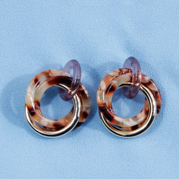 

Acrylic Round Drop Earrings, Multicolor