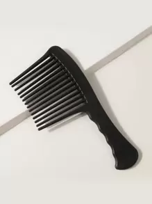 Cepillo de pelo sólido/peine de pelo, peine de dientes anchos grandes, cepillo de pelo antiencrespamiento para todo tipo de cabello - Negro - Ver 1
