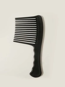 Cepillo de pelo sólido/peine de pelo, peine de dientes anchos grandes, cepillo de pelo antiencrespamiento para todo tipo de cabello - Negro - Ver 2