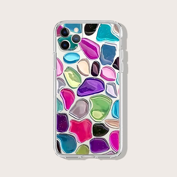 

Graphic Clear iPhone Case, Multicolor