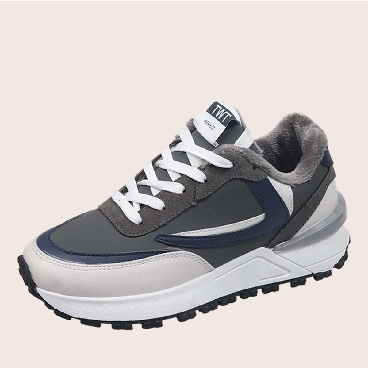 

Lace Up Chunky Trainers, Grey