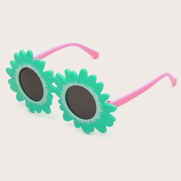 

Kids Flower Shaped Frame Sunglasses, Green