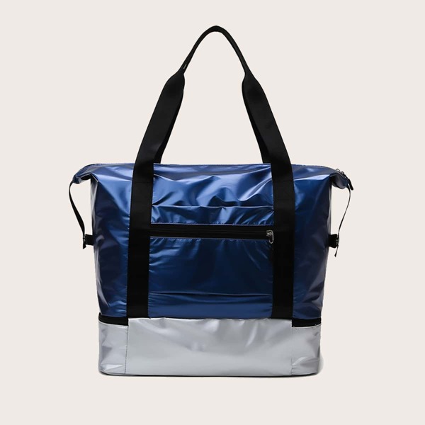 

Two Tone Tote Bag, Blue