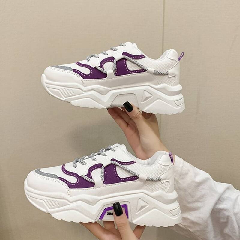 

Lace-up Chunky Trainers, White