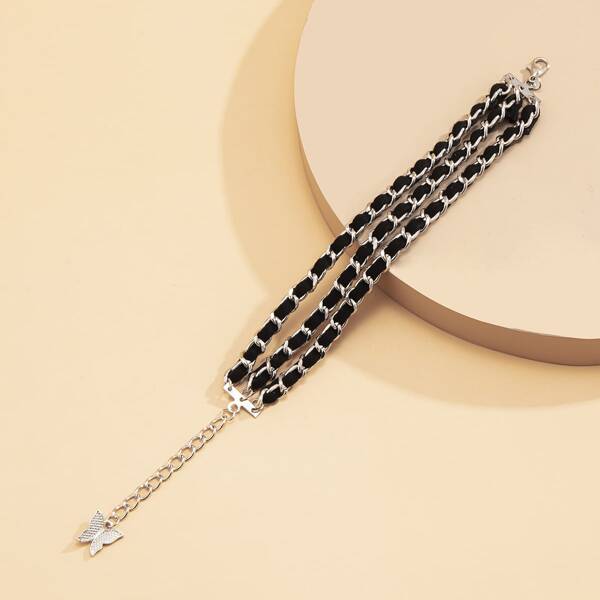 

Butterfly Charm Chain Bracelet, Multicolor