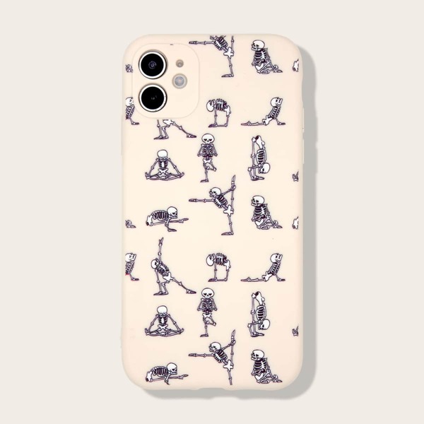 

Skull Yoga Art Print iPhone Case, Multicolor