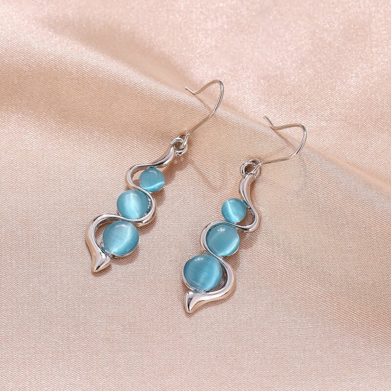 

Crystal Drop Earrings, Blue